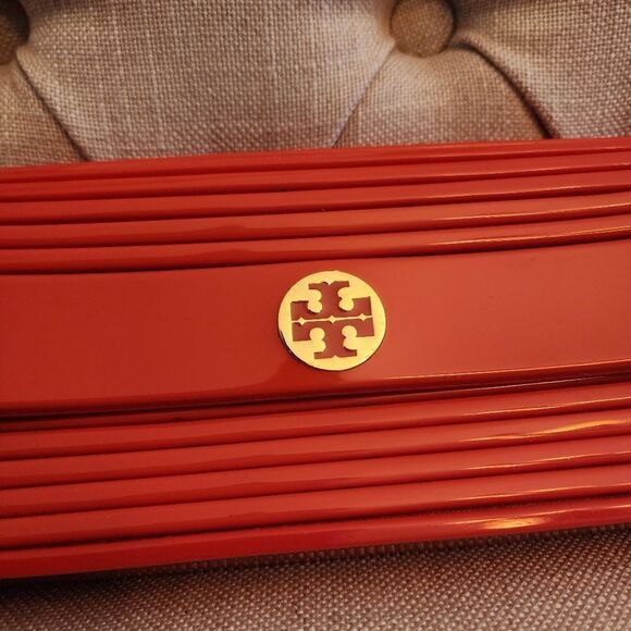 Tory Burch Orange Clutch with Dust Cover - Picture 2 of 6